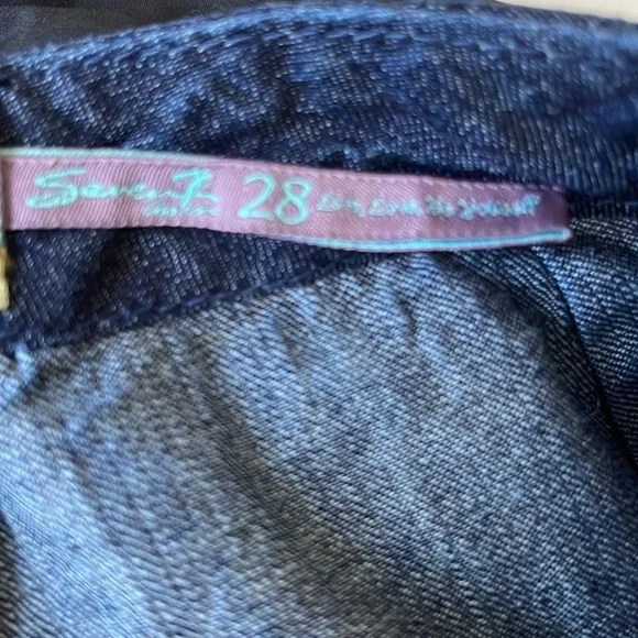 Seven 7 Denim Blue Belted Shorts - Picture 5 of 5